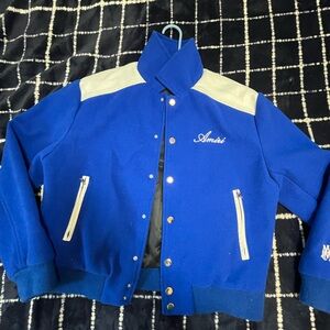 Jalen Hurts Amiri Blue Varsity Jacket.